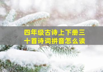 四年级古诗上下册三十首诗词拼音怎么读