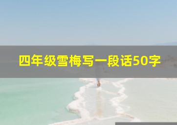 四年级雪梅写一段话50字