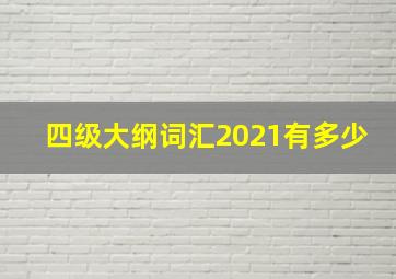 四级大纲词汇2021有多少