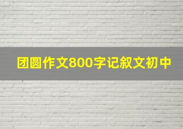 团圆作文800字记叙文初中