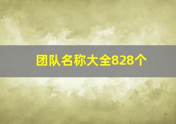 团队名称大全828个