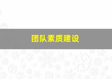 团队素质建设