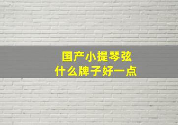 国产小提琴弦什么牌子好一点