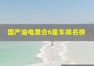 国产油电混合6座车排名榜