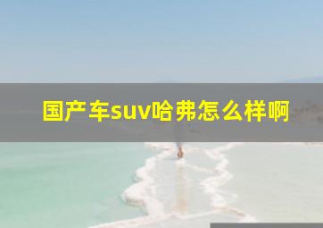 国产车suv哈弗怎么样啊