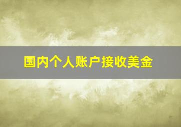 国内个人账户接收美金