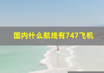 国内什么航线有747飞机