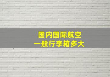 国内国际航空一般行李箱多大