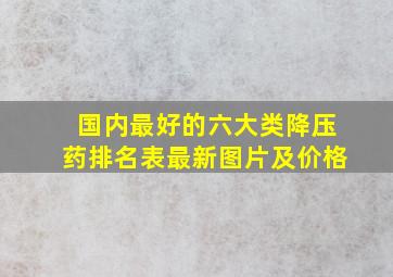 国内最好的六大类降压药排名表最新图片及价格