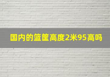 国内的篮筐高度2米95高吗