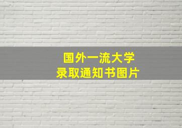 国外一流大学录取通知书图片