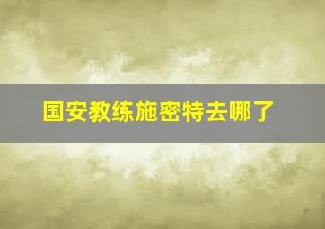 国安教练施密特去哪了