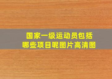 国家一级运动员包括哪些项目呢图片高清图