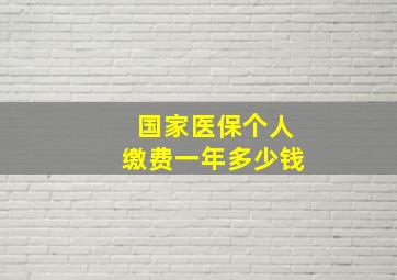 国家医保个人缴费一年多少钱