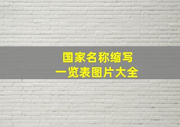 国家名称缩写一览表图片大全