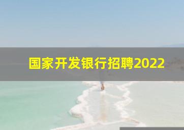 国家开发银行招聘2022