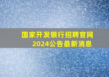 国家开发银行招聘官网2024公告最新消息