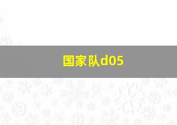 国家队d05