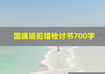 国旗班犯错检讨书700字