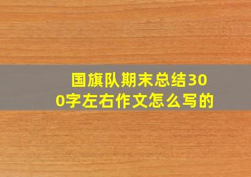 国旗队期末总结300字左右作文怎么写的