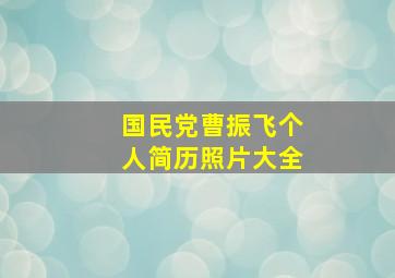 国民党曹振飞个人简历照片大全