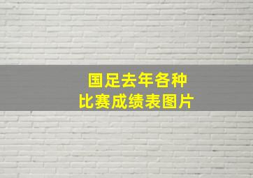 国足去年各种比赛成绩表图片