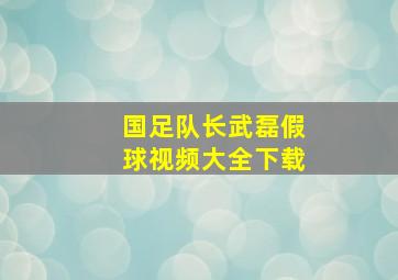 国足队长武磊假球视频大全下载