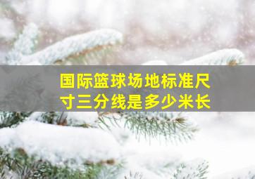 国际篮球场地标准尺寸三分线是多少米长