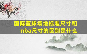 国际篮球场地标准尺寸和nba尺寸的区别是什么