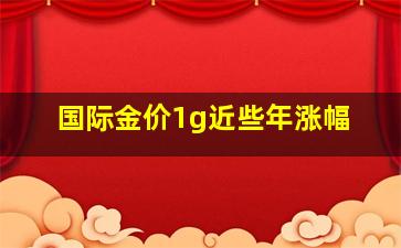 国际金价1g近些年涨幅