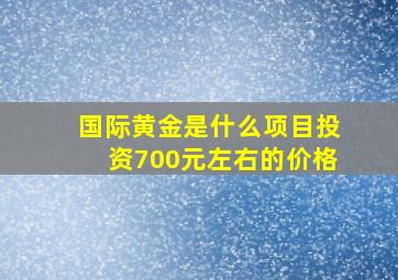 国际黄金是什么项目投资700元左右的价格