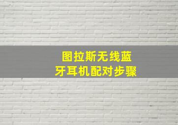 图拉斯无线蓝牙耳机配对步骤