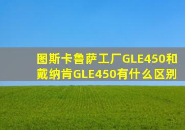 图斯卡鲁萨工厂GLE450和戴纳肯GLE450有什么区别