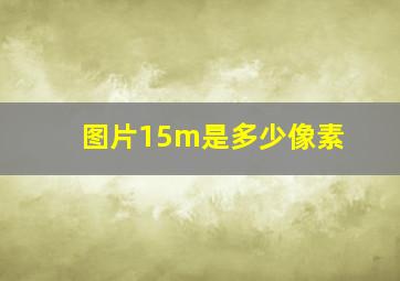 图片15m是多少像素