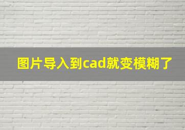 图片导入到cad就变模糊了