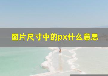 图片尺寸中的px什么意思