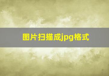 图片扫描成jpg格式