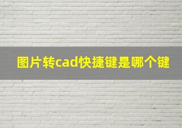 图片转cad快捷键是哪个键