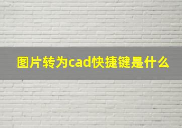 图片转为cad快捷键是什么