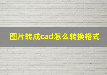 图片转成cad怎么转换格式