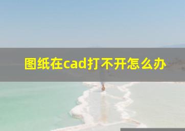 图纸在cad打不开怎么办