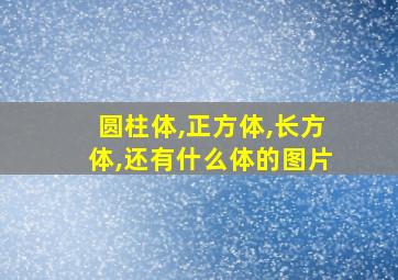 圆柱体,正方体,长方体,还有什么体的图片