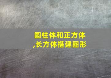 圆柱体和正方体,长方体搭建图形