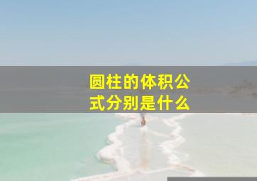 圆柱的体积公式分别是什么