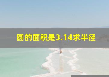 圆的面积是3.14求半径