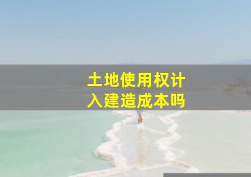 土地使用权计入建造成本吗