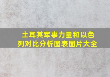 土耳其军事力量和以色列对比分析图表图片大全