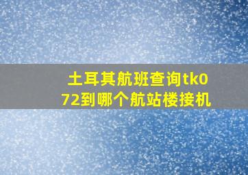 土耳其航班查询tk072到哪个航站楼接机