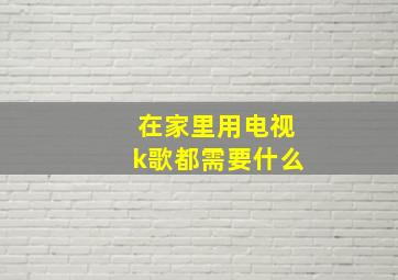 在家里用电视k歌都需要什么