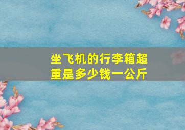 坐飞机的行李箱超重是多少钱一公斤